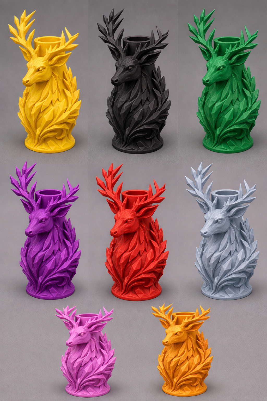 Frost Stag Vase – Guardian of the Winter Woods